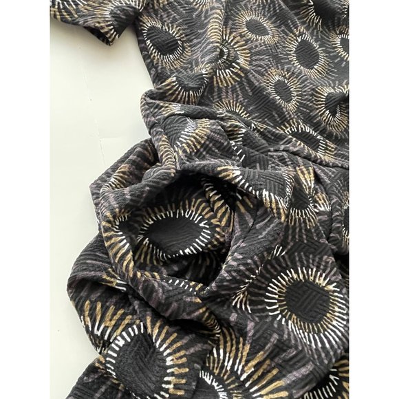 4/$25 Lularoe Black Geometric Print Textured Amelia Dress With Pockets Size M - Picture 8 of 9